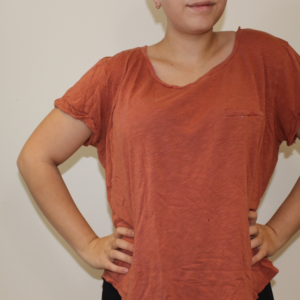 Orange Loose Fitting T-Shirt